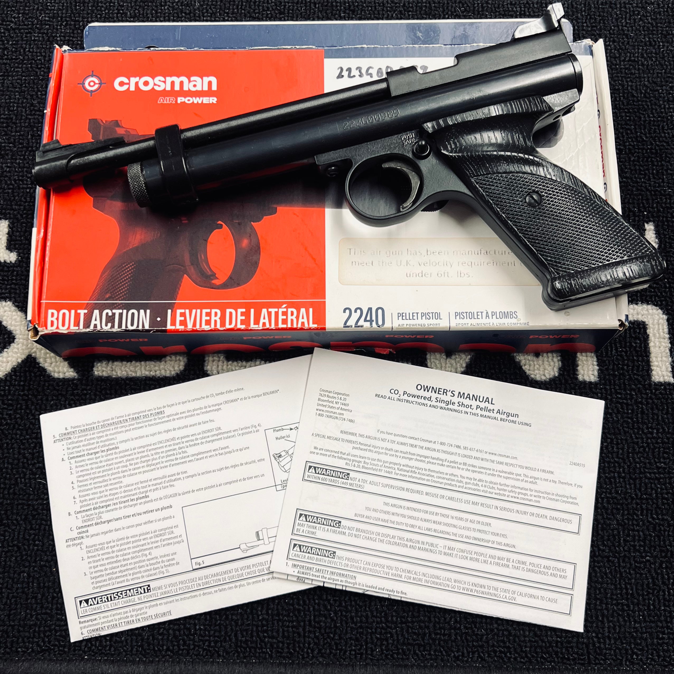 Preowned Boxed Crosman 2240 .22 CO2 Air Pistol Geoff Wilson's