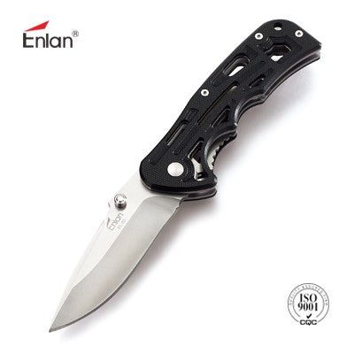 Enlan Black Salvetti Folding Knife (Locking) No58