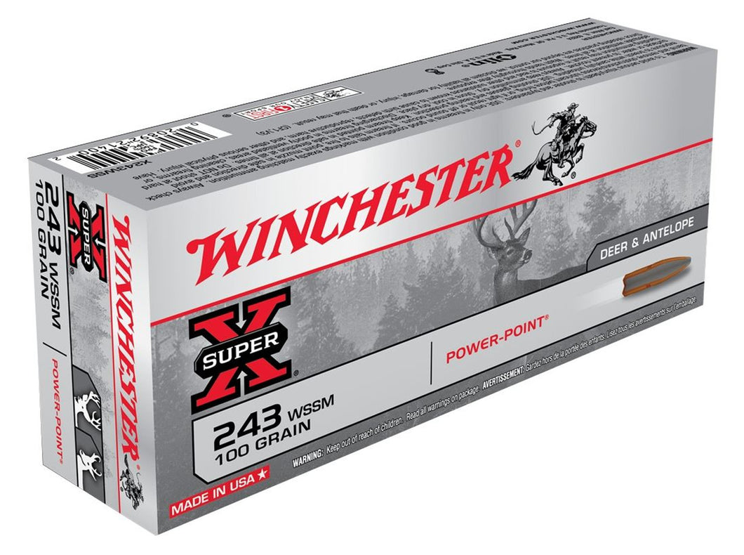 Winchester .243 100gr Power-Point Centerfire Ammunition