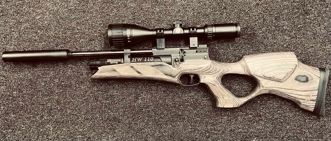 Pre-owned Weihrauch HW110 KT Laminate .22 + Hawke 3-9x50AO