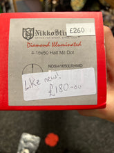 Load image into Gallery viewer, Pre-owned NIKKO STIRLING 4-16x50 Diamond Illuminated Scope NDSI41650LRHMD
