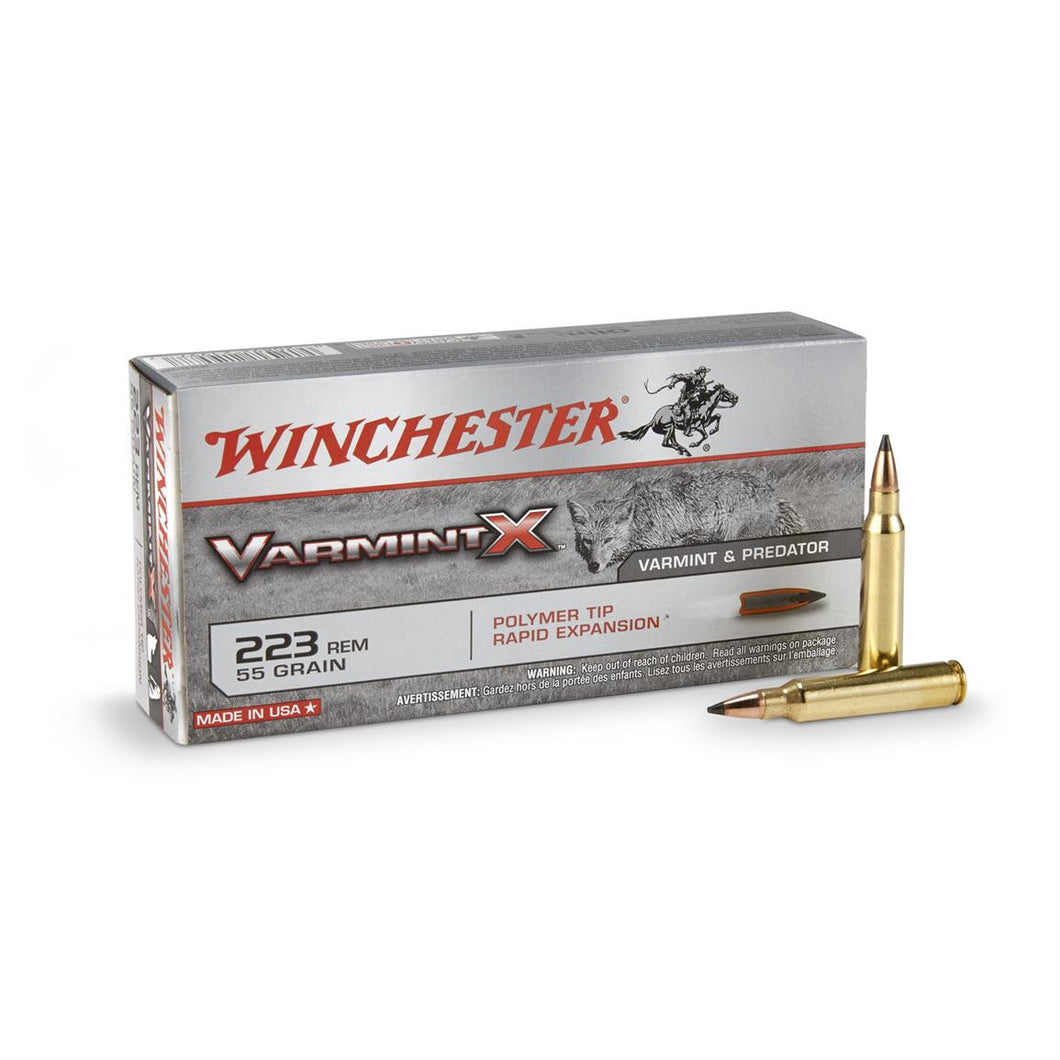 Winchester .223 55gr Varmint-X Centerfire Ammunition