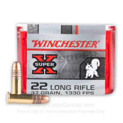 .22 Winchester Super-X Ammunition Long Rifle 37gr Copper Plated Lead Hollow Point