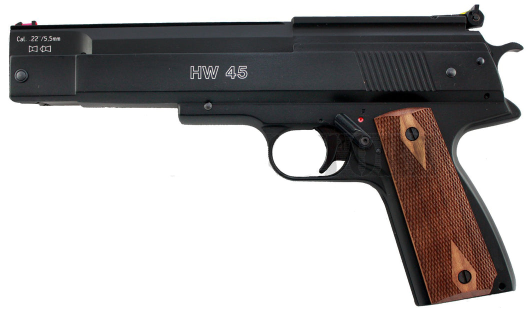 Weihrauch HW45 Black and Walnut Spring Air Pistol