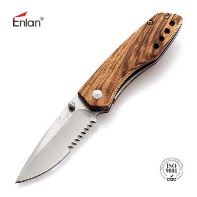 Enlan Classic Serrated Folding Knife (Locking) No2