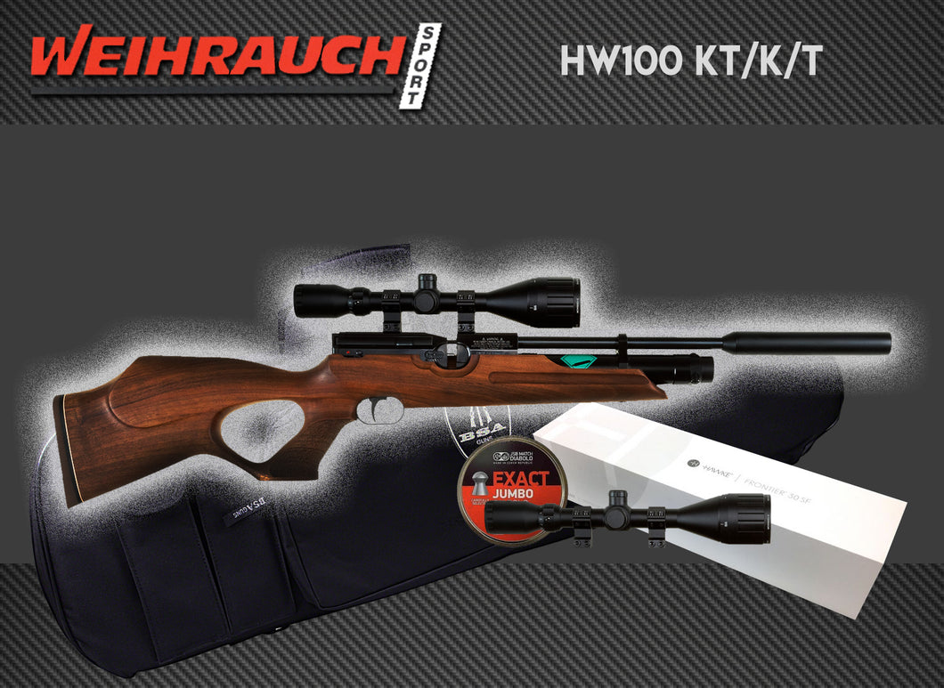 Weihrauch HW100KT Walnut Multi-Shot PCP Package Deal