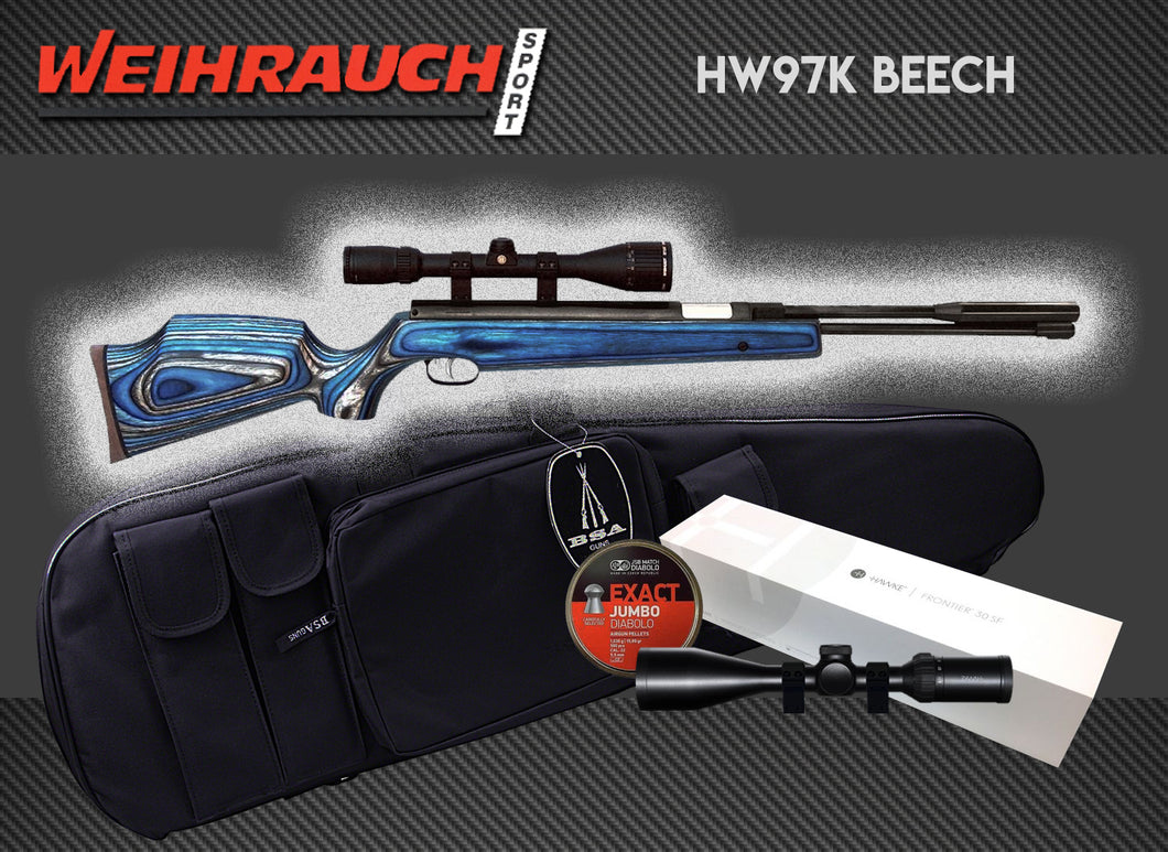 Weihrauch HW97k Special Edition Blue Laminate Package Deal