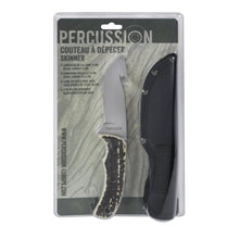 Load image into Gallery viewer, Percussion Fixed Blade Knife With Nylon Sheath and Horn Handle
