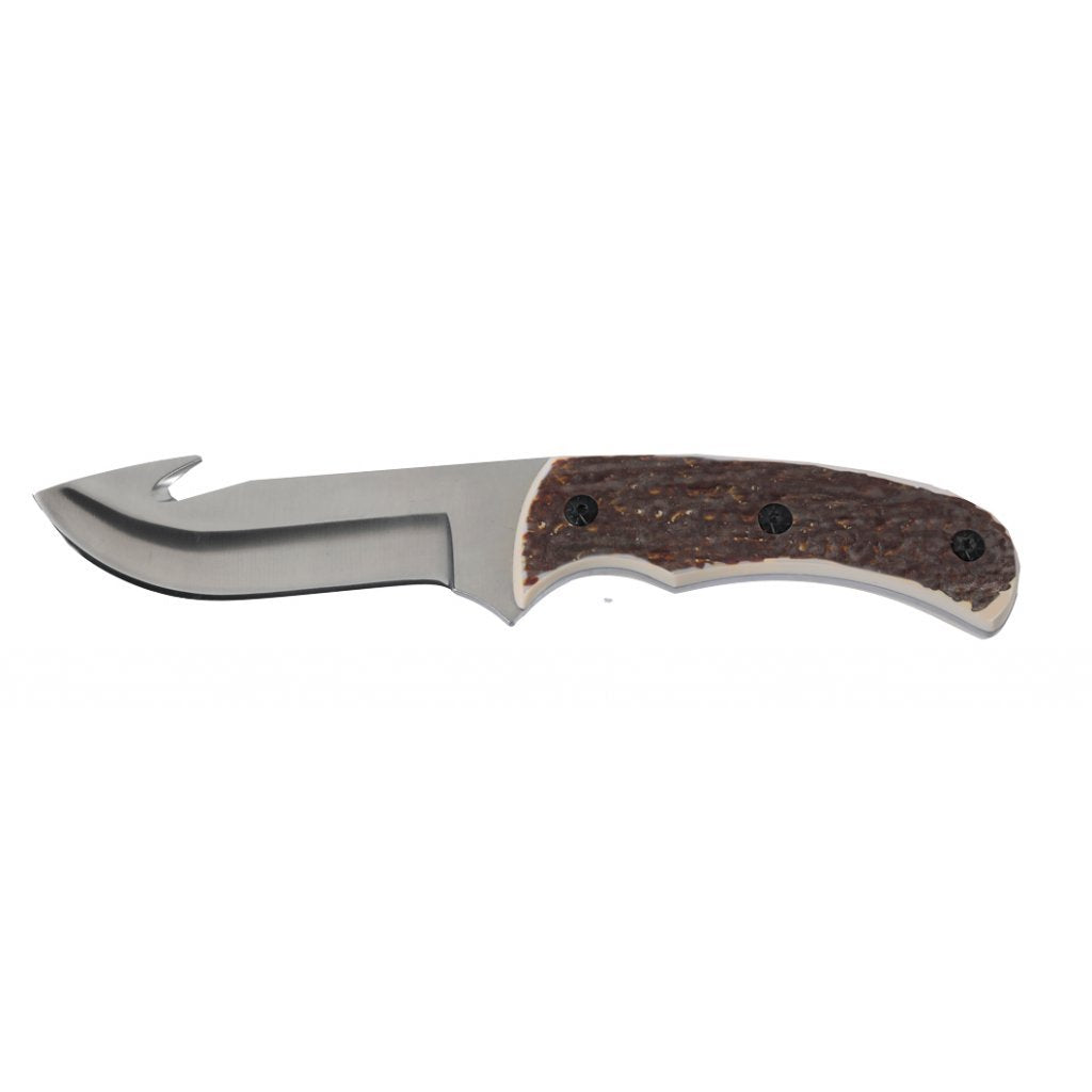 Percussion Fixed Blade Knife With Nylon Sheath and Horn Handle