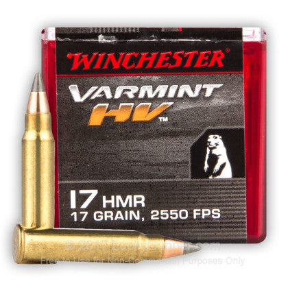 Winchester .17HMR 17gr V-MAX HV Rimfire Ammunition