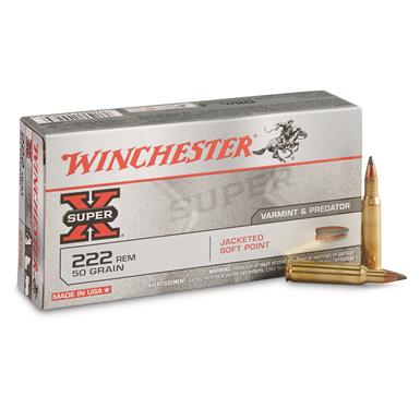 Winchester .222 50gr Power-Point Centerfire Ammunition